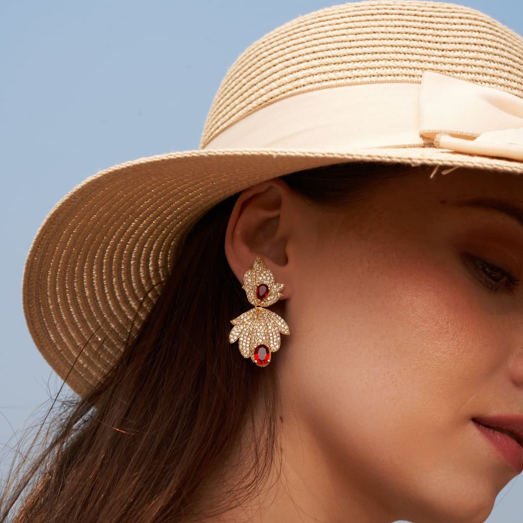 Violet Earrings - Red