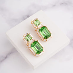 Wyn Earrings - White - Peridot