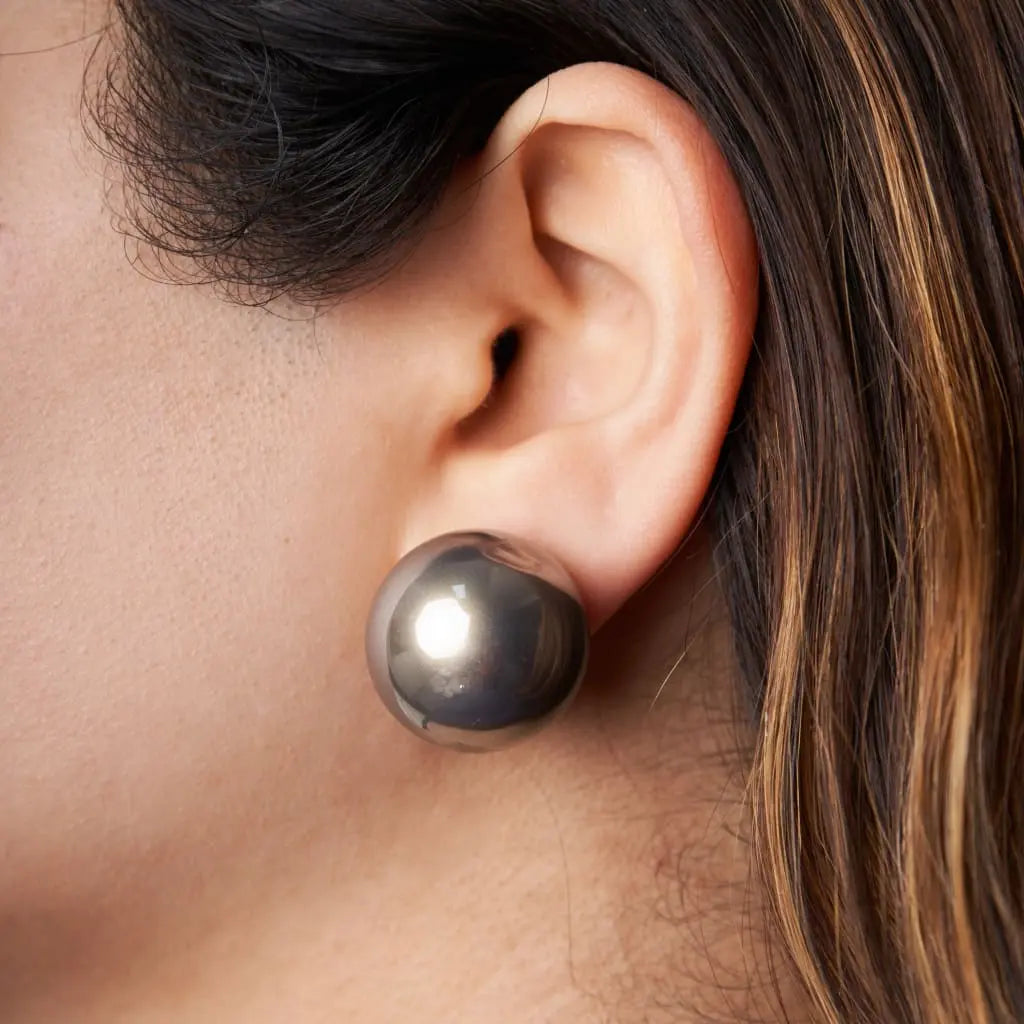 25MM Dome Pearl Earrings Mozaati