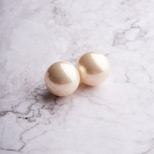 Load image into Gallery viewer, 30MM Pearl Earrings - Cream

