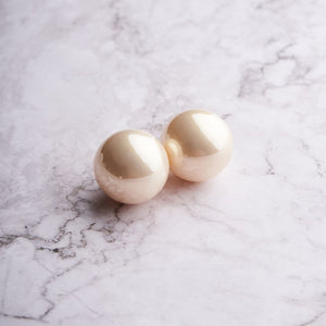 30MM Pearl Earrings - Cream
