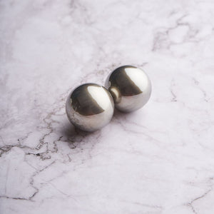 30MM Pearl Earrings - Grey