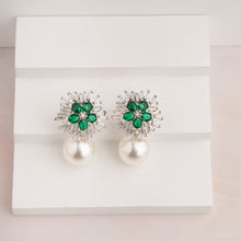 Load image into Gallery viewer, Snowflake Earrings - Green
