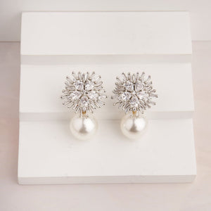 Snowflake Earrings - White