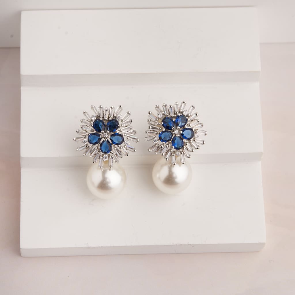 Snowflake Earrings - Blue