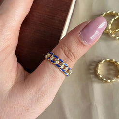 Cuban Link Ring Mozaati
