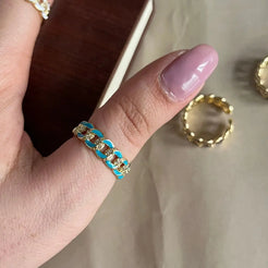 Cuban Link Ring Mozaati