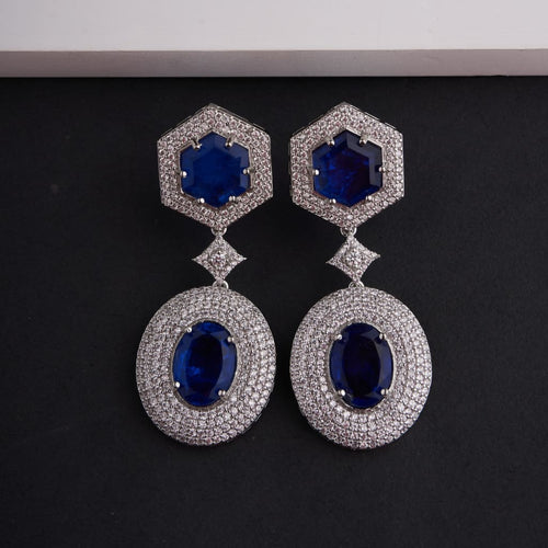 Deepika Earrings - Blue