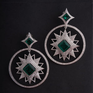 Priyanka Earrings - Green