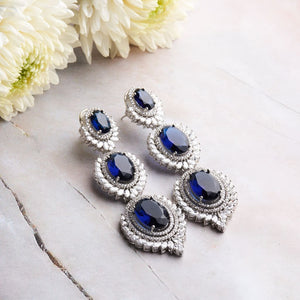 Aarna Earrings - Blue