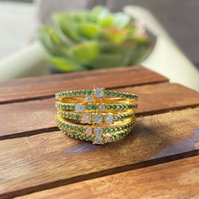 Load image into Gallery viewer, Ada Ring - Green&amp;Gold / US 6
