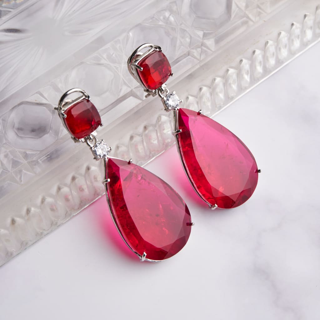 Addison Earrings - Red