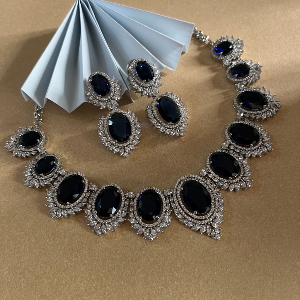 Aditi Necklace Set - Blue