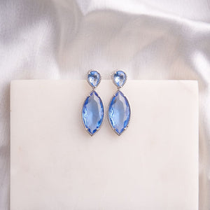 Alora Earrings - Light Blue