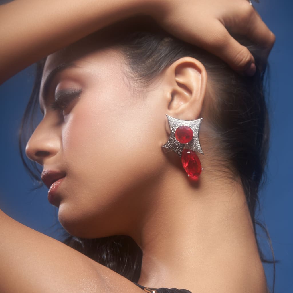 Amrita Earrings - Red