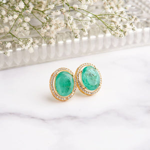 Ansel Earrings - Green&Gold