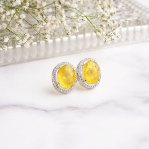 Ansel Earrings - Yellow&Silver
