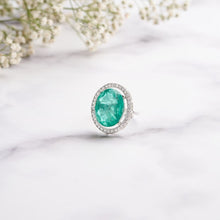 Load image into Gallery viewer, Ansel Ring - Green&amp;Silver

