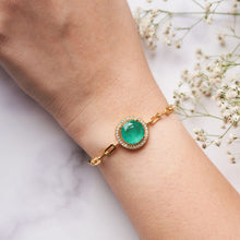 Load image into Gallery viewer, Ash Bracelet - Green&amp;Gold
