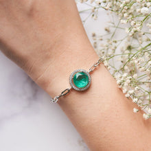 Load image into Gallery viewer, Ash Bracelet - Green&amp;Silver
