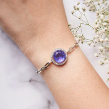 Load image into Gallery viewer, Ash Bracelet - Purple&amp;Silver
