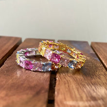 Load image into Gallery viewer, Asscher Coloured Eternity Ring
