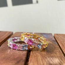 Load image into Gallery viewer, Asscher Coloured Eternity Ring
