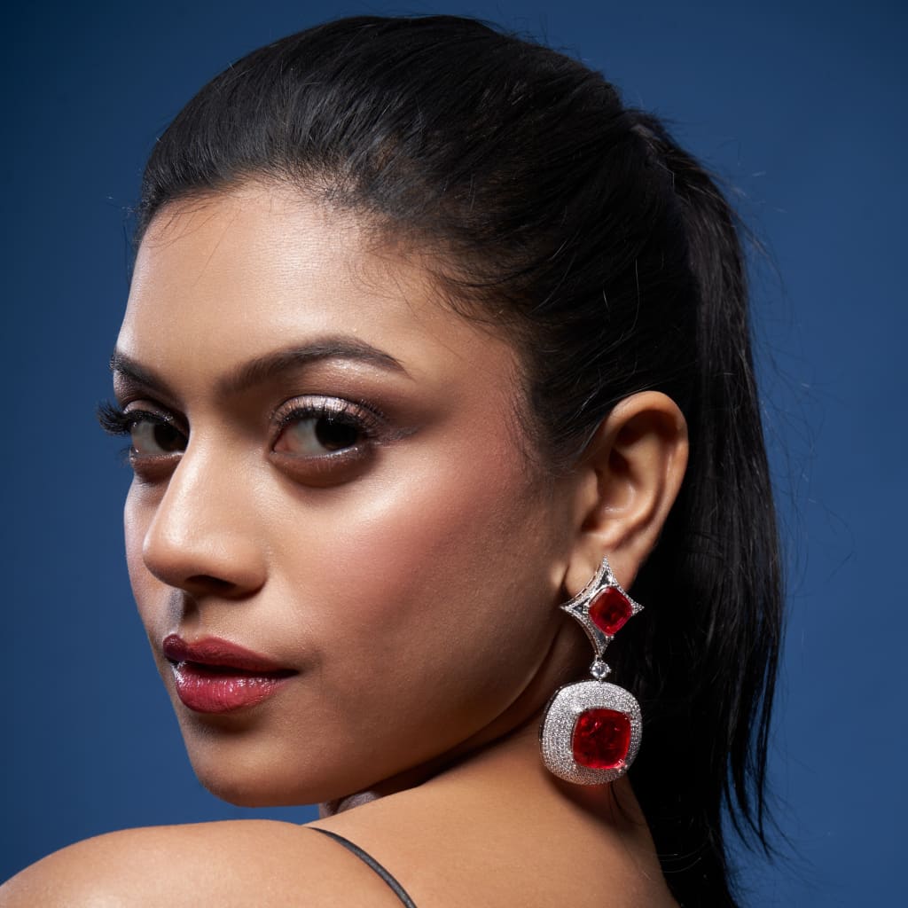 Begum Earrings - Red