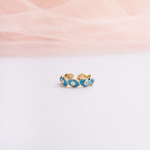 Braided Ring - Aqua