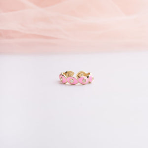 Braided Ring - Pink