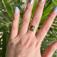 Load image into Gallery viewer, Chain Initial Ring -
