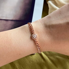 Load image into Gallery viewer, Chain Stone Bracelet - Rose

