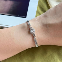 Load image into Gallery viewer, Chain Stone Bracelet - Silver
