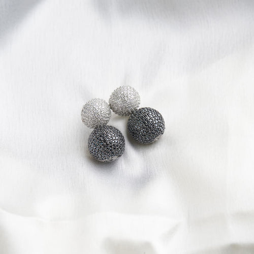 Colour Pop Ball Earrings - Black
