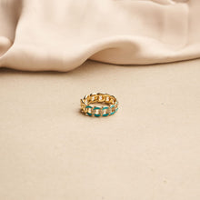 Load image into Gallery viewer, Cuban Link Ring - Aqua
