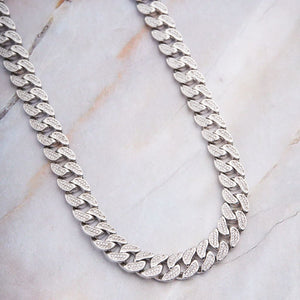 Cuban Link Thick Diamonte Necklace