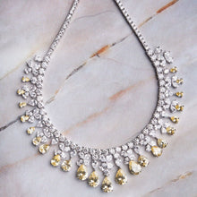 Load image into Gallery viewer, Daisy Flower Necklace Set in Canary Yellow
