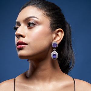 Deepika Earrings - Purple
