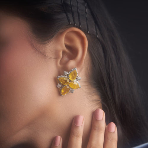 Diana Earrings - Yellow
