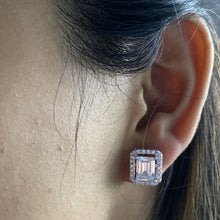 Load image into Gallery viewer, Emerald Solitaire Studs
