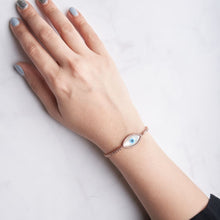 Load image into Gallery viewer, Evil Eye Bolo Zipper Bracelet
