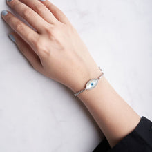 Load image into Gallery viewer, Evil Eye Bolo Zipper Bracelet
