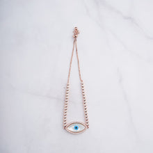 Load image into Gallery viewer, Evil Eye Bolo Zipper Bracelet - Rose
