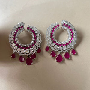 Falak Earrings - Red