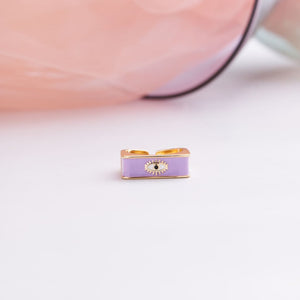 Flat Signet Ring - Lavendar