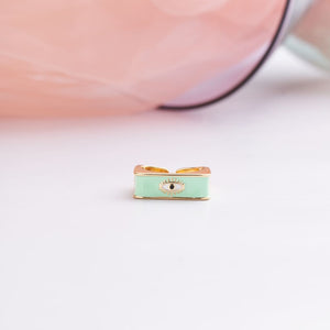 Flat Signet Ring - Mint