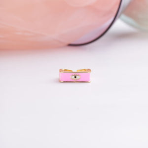Flat Signet Ring - Pink