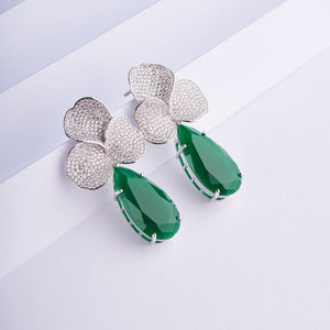 Fleurel Earrings - Green