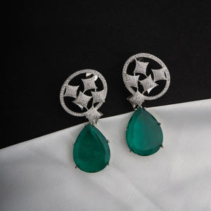 Harnaaz Earrings - Green