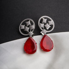 Load image into Gallery viewer, Harnaaz Earrings - Red

